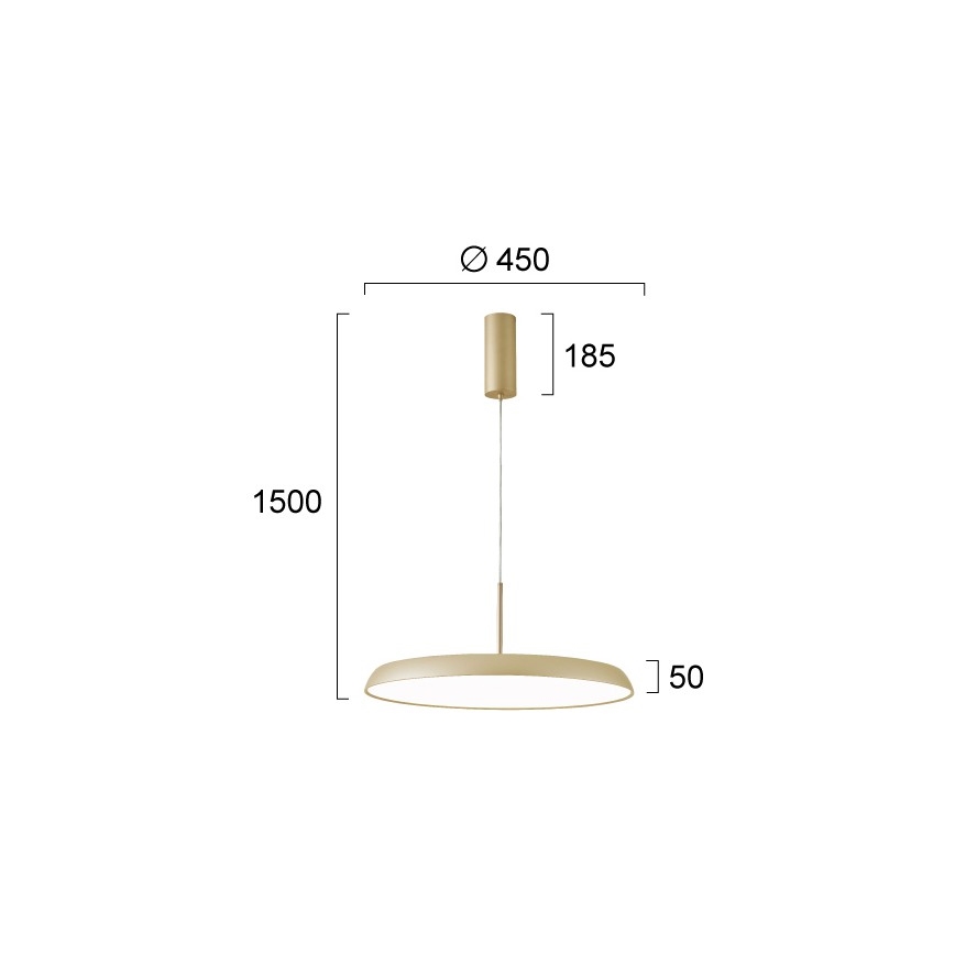 LED Lustr na lanku ART LED/41W/230V zlatá