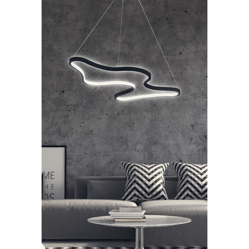 LED Lustr na lanku ARTISAN LED/36W/230V 6500K černá