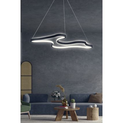 LED Lustr na lanku ARTISAN LED/36W/230V 6500K černá