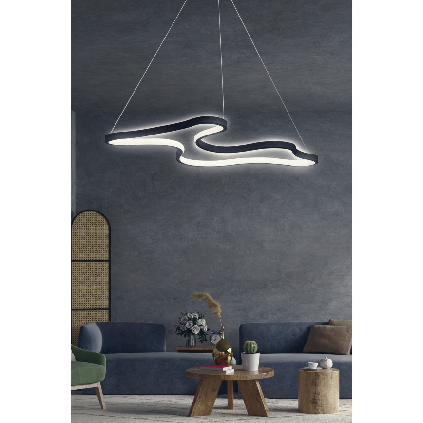 LED Lustr na lanku ARTISAN LED/36W/230V 6500K černá