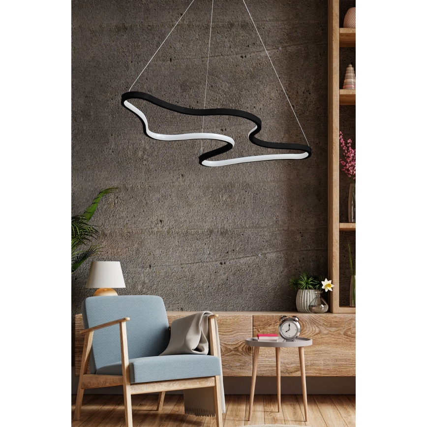LED Lustr na lanku ARTISAN LED/36W/230V 6500K černá