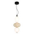 LED Lustr na lanku ASCOLI LED/18W/230V pr. 20 cm béžová