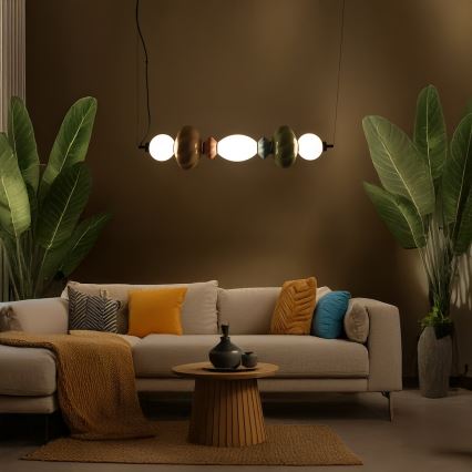 LED Lustr na lanku ASCOLI LED/24W/230V pestrobarevná