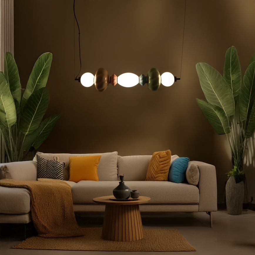 LED Lustr na lanku ASCOLI LED/24W/230V pestrobarevná