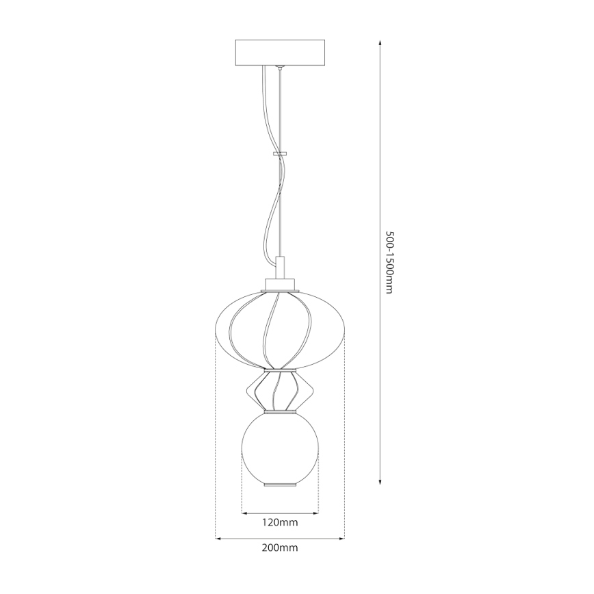 LED Lustr na lanku ASCOLI LED/8W/230V pr. 20 cm zelená/modrá