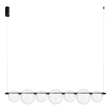 LED Lustr na lanku ATOLA LED/19W/230V černá/čirá