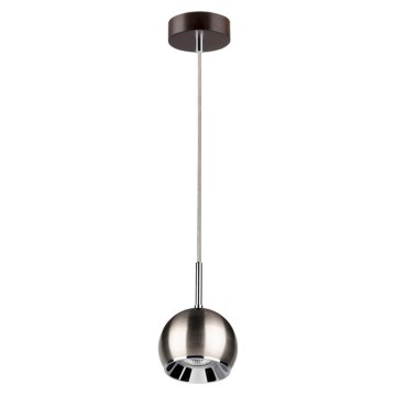 LED Lustr na lanku BALL WOOD 1xGU10/5W/230V matný buk