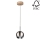 LED Lustr na lanku BALL WOOD 1xGU10/5W/230V matný dub – FSC certifikováno