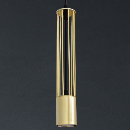 LED Lustr na lanku BARS 1xGU10/4,8W/230V zlatá