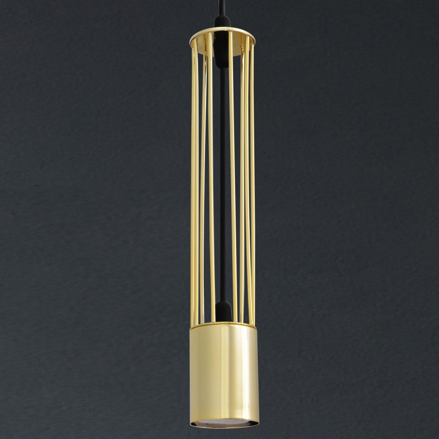 LED Lustr na lanku BARS 1xGU10/4,8W/230V zlatá
