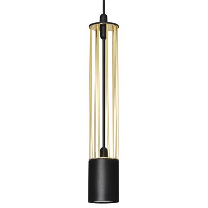 LED Lustr na lanku BARS 3xGU10/4,8W/230V černá/zlatá