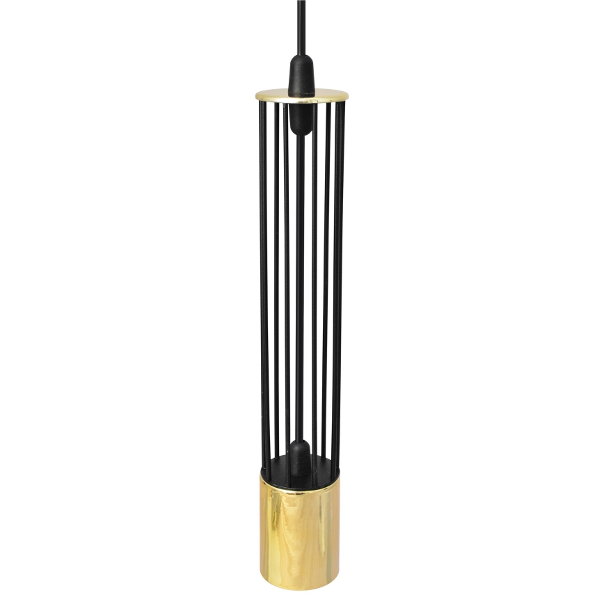 LED Lustr na lanku BARS 3xGU10/4,8W/230V černá/zlatá