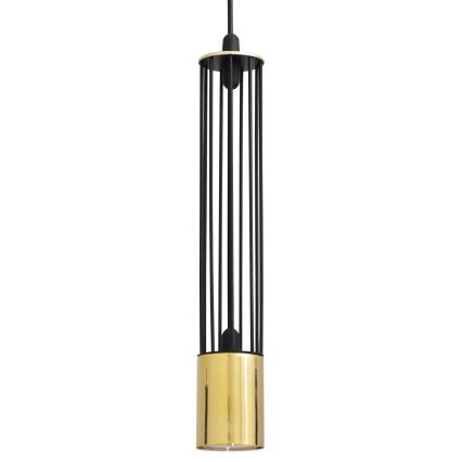 LED Lustr na lanku BARS 3xGU10/4,8W/230V černá/zlatá