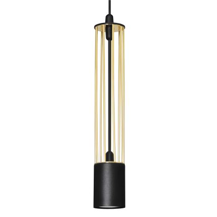 LED Lustr na lanku BARS 3xGU10/4,8W/230V černá/zlatá
