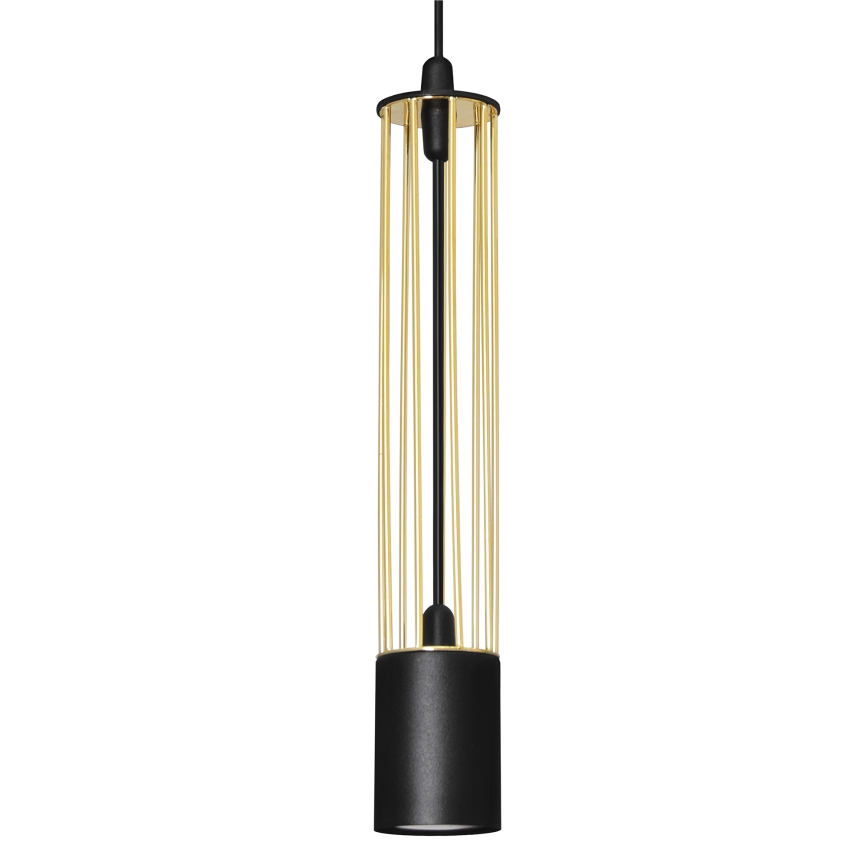 LED Lustr na lanku BARS 3xGU10/4,8W/230V černá/zlatá