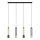 LED Lustr na lanku BARS 4xGU10/4,8W/230V černá/zlatá