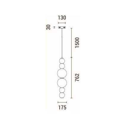 LED Lustr na lanku BLOSSOM LED/24W/230V 3000K