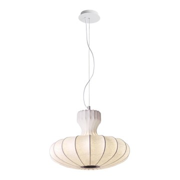 LED Lustr na lanku BOLA LED/11W/230V + 1xE27/5W CRI 90 bílá
