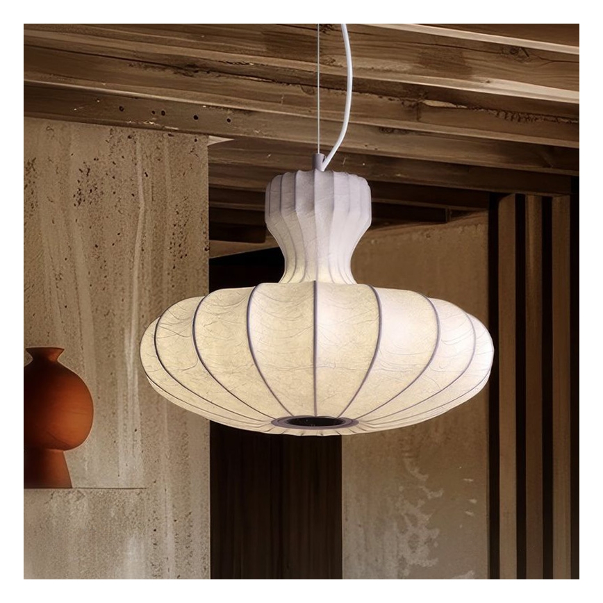 LED Lustr na lanku BOLA LED/11W/230V + 1xE27/5W CRI 90 bílá