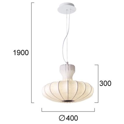 LED Lustr na lanku BOLA LED/11W/230V + 1xE27/5W CRI 90 bílá