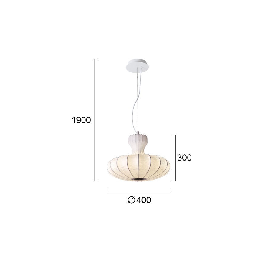 LED Lustr na lanku BOLA LED/11W/230V + 1xE27/5W CRI 90 bílá