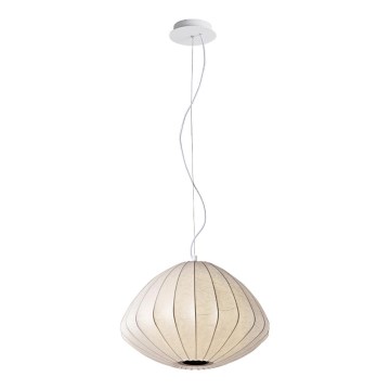 LED Lustr na lanku BOLA LED/11W/230V + 1xE27/5W krémová