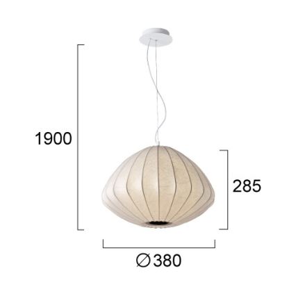 LED Lustr na lanku BOLA LED/11W/230V + 1xE27/5W krémová