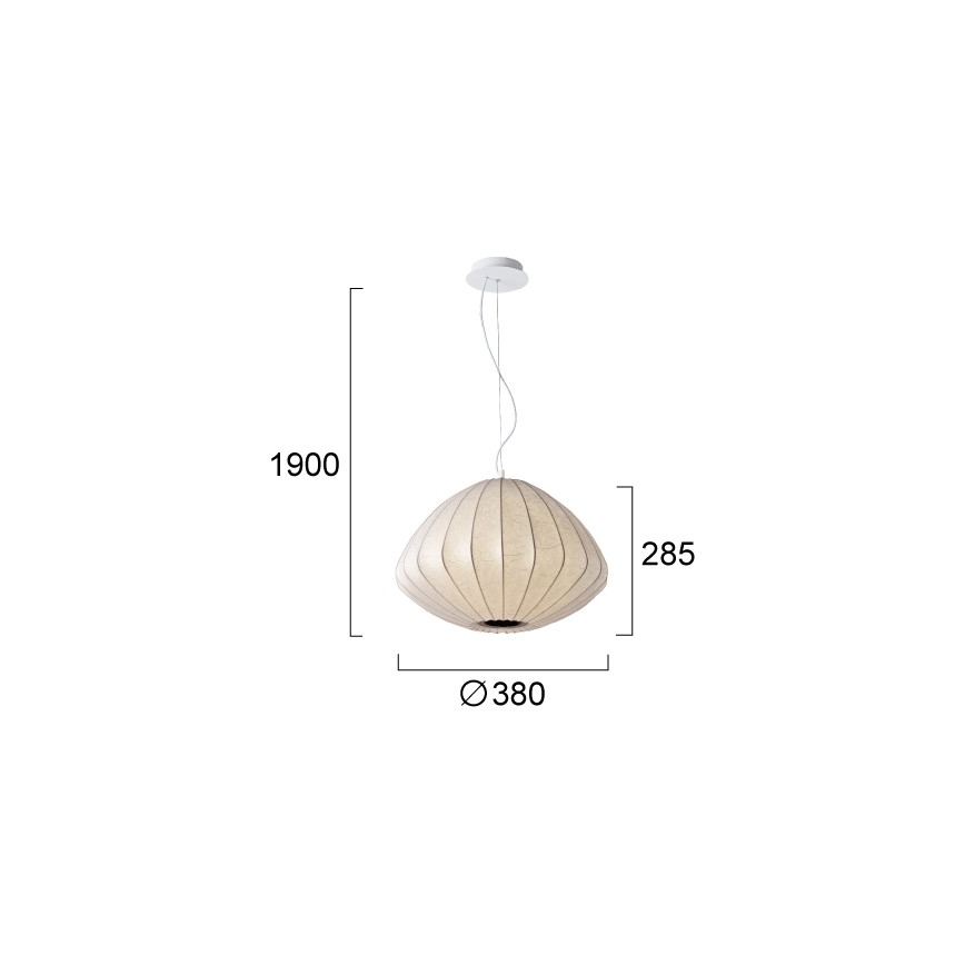 LED Lustr na lanku BOLA LED/11W/230V + 1xE27/5W krémová