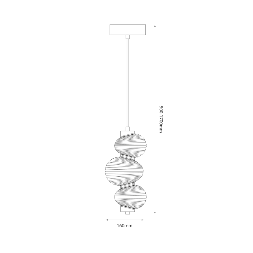 LED Lustr na lanku BOLLA LED/12W/230V pr. 16 cm kouřová