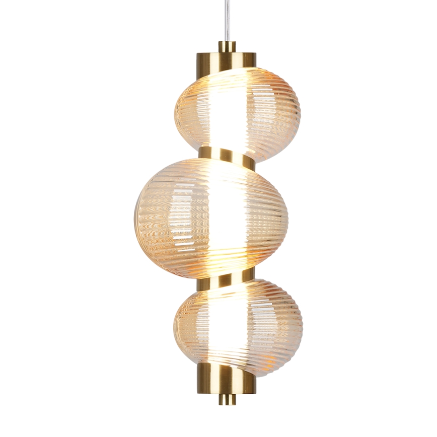 LED Lustr na lanku BOLLA LED/12W/230V pr. 16 cm zlatá