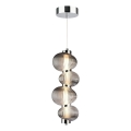 LED Lustr na lanku BOLLA LED/17W/230V pr. 16 cm lesklý chrom/kouřová