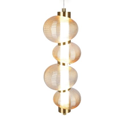 LED Lustr na lanku BOLLA LED/17W/230V pr. 16 cm zlatá/kouřová