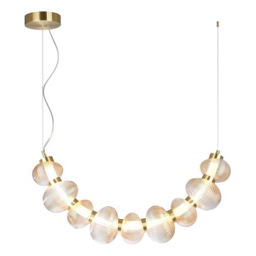 LED Lustr na lanku BOLLA LED/36W/230V zlatá/kouřová