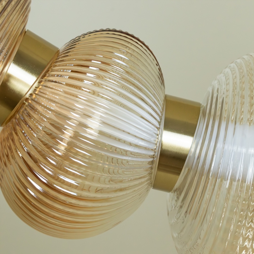 LED Lustr na lanku BOLLA LED/36W/230V zlatá/kouřová