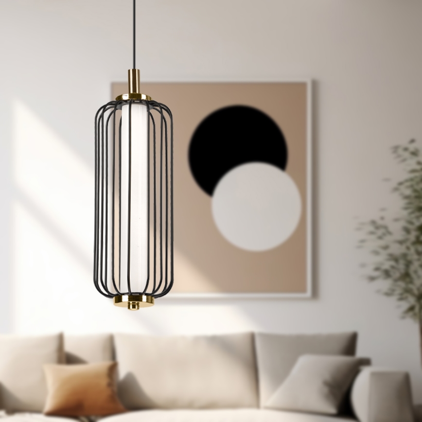 LED Lustr na lanku BONNIE LED/15W/230V 3000K černá