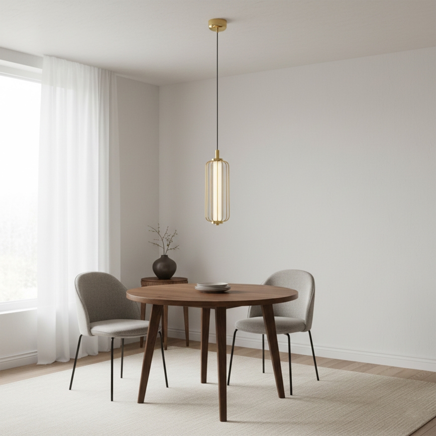 LED Lustr na lanku BONNIE LED/15W/230V 3000K zlatá