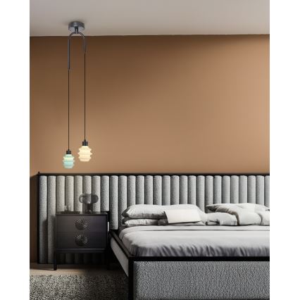 LED Lustr na lanku CACTUS LED/6W/230V 3000K zelená/bílá