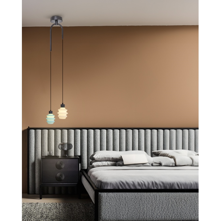 LED Lustr na lanku CACTUS LED/6W/230V 3000K zelená/bílá