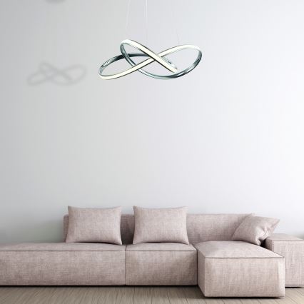 LED Lustr na lanku CAPPIO LED/36W/230V lesklý chrom