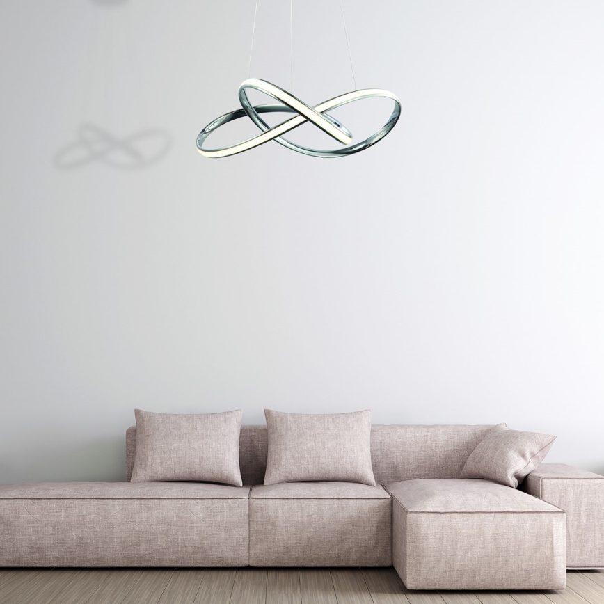 LED Lustr na lanku CAPPIO LED/36W/230V lesklý chrom