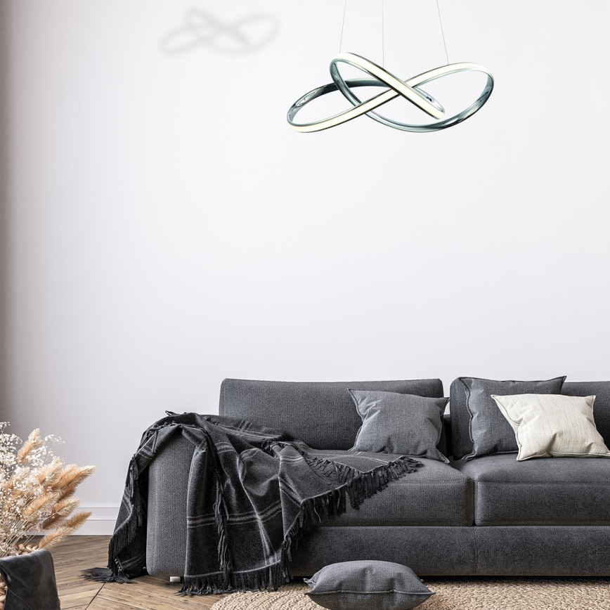 LED Lustr na lanku CAPPIO LED/36W/230V lesklý chrom