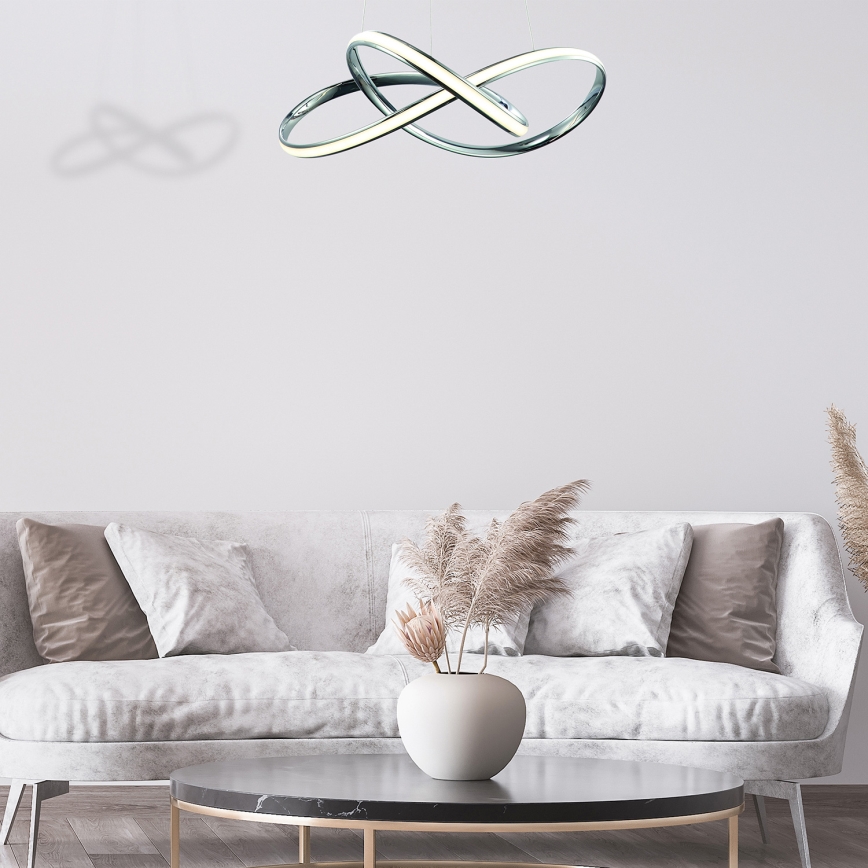 LED Lustr na lanku CAPPIO LED/36W/230V lesklý chrom