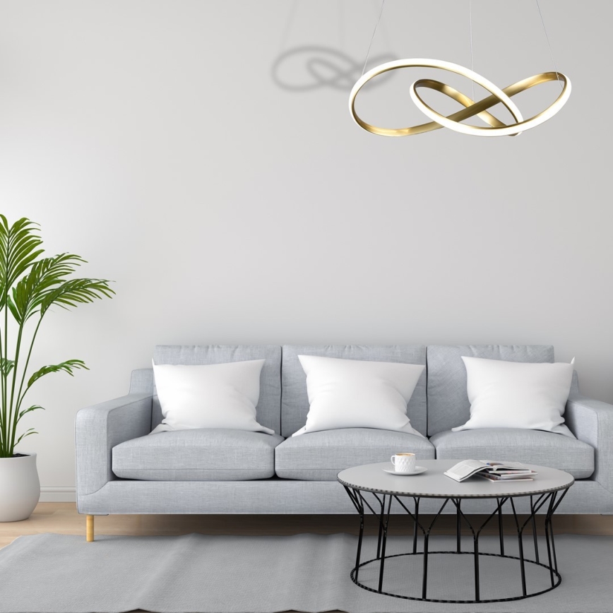 LED Lustr na lanku CAPPIO LED/36W/230V zlatá