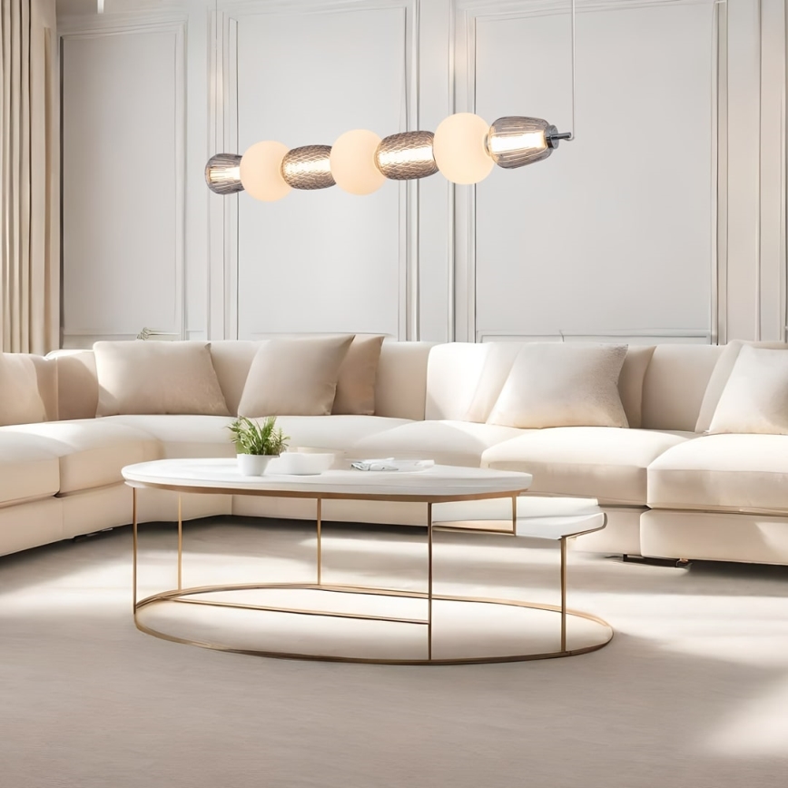 LED Lustr na lanku CARO LED/42W/230V lesklý chrom