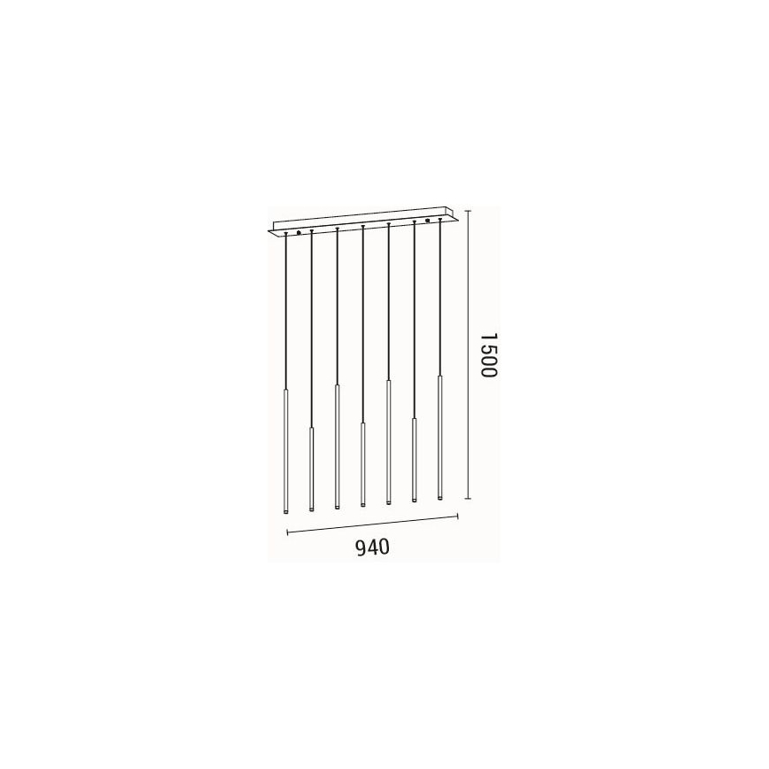 LED Lustr na lanku CASCADE LED/16W/230V 3000K