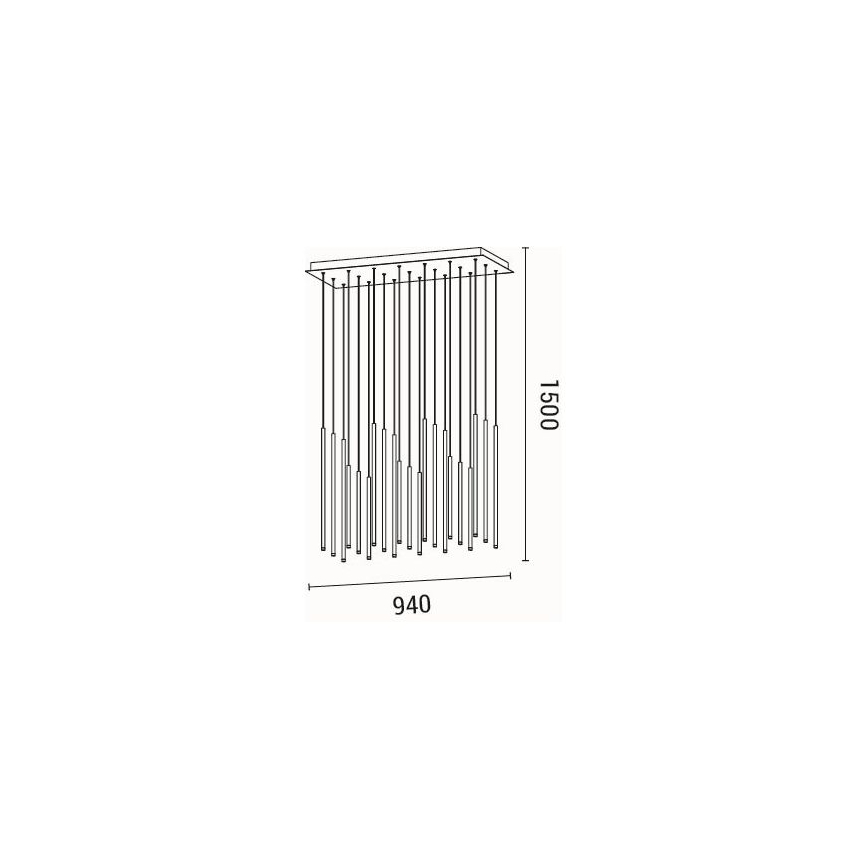 LED Lustr na lanku CASCADE LED/47W/230V 3000K