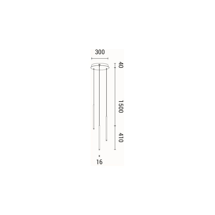 LED Lustr na lanku CASCADE LED/6W/230V 3000K pr. 30 cm