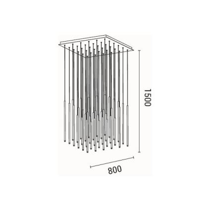 LED Lustr na lanku CASCADE LED/72W/230V 3000K