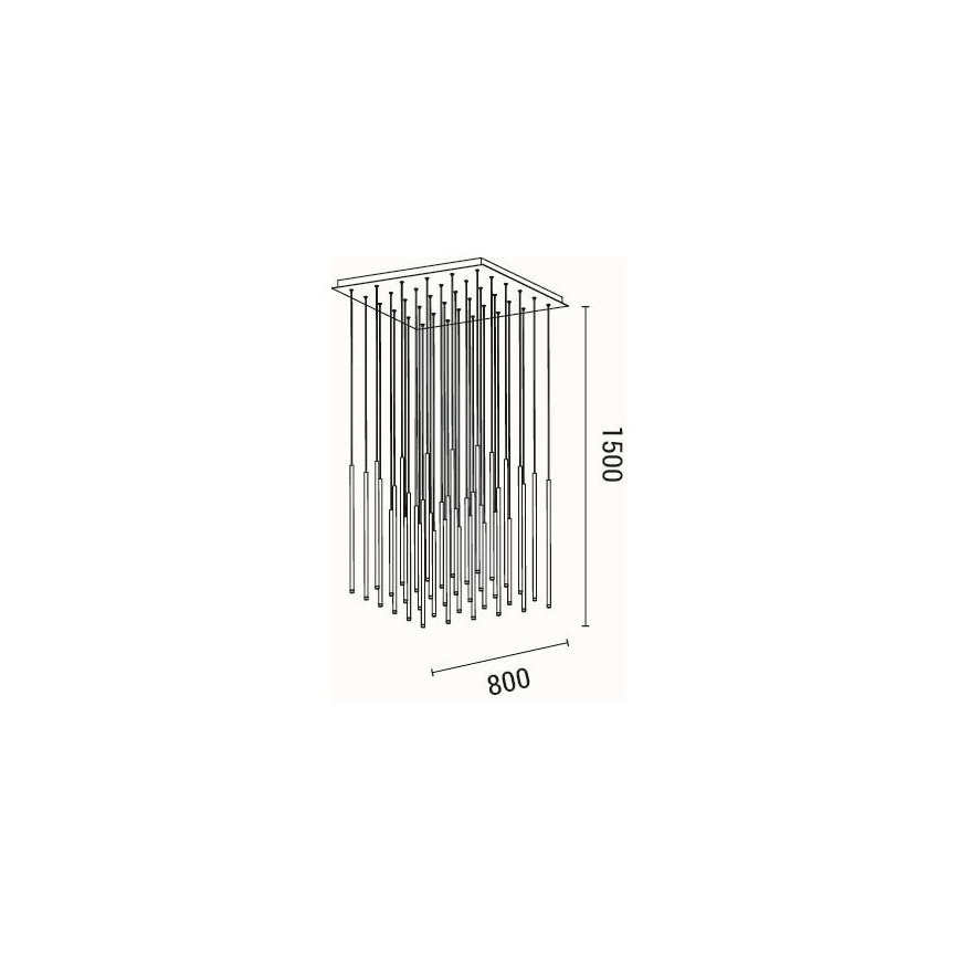 LED Lustr na lanku CASCADE LED/72W/230V 3000K