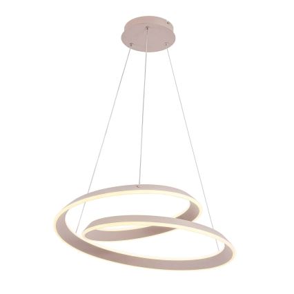LED Lustr na lanku CASHMERE LED/75W/230V pr. 60 cm bílá